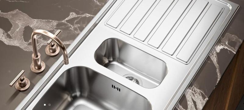 Halifax Edelstahl Doppelspüle Aufbau 80x45 cm 1208970060