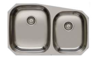 Banka Princess Edelstahl-Doppelspüle Unterbau 750 x 475 mm 1208970067