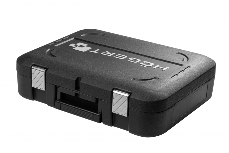 HÖGERT Akku-Schlagbohrset, 18V für Ziegel, Stein, Holz, Metall und Kunststoff