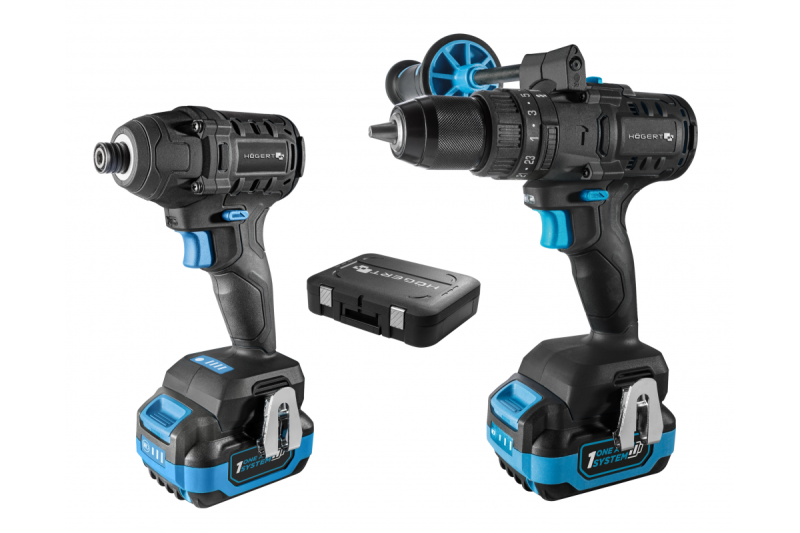 HÖGERT Akku-Schlagschrauberset 200 Nm 18V mit bürstenlosem Motor