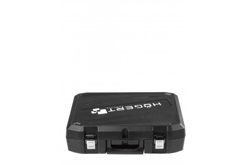 HÖGERT Akku-Winkelschleifer mit Paddle-Schalter, 125MM, 18V - Set (Akku, Ladegerät, Zubehör)