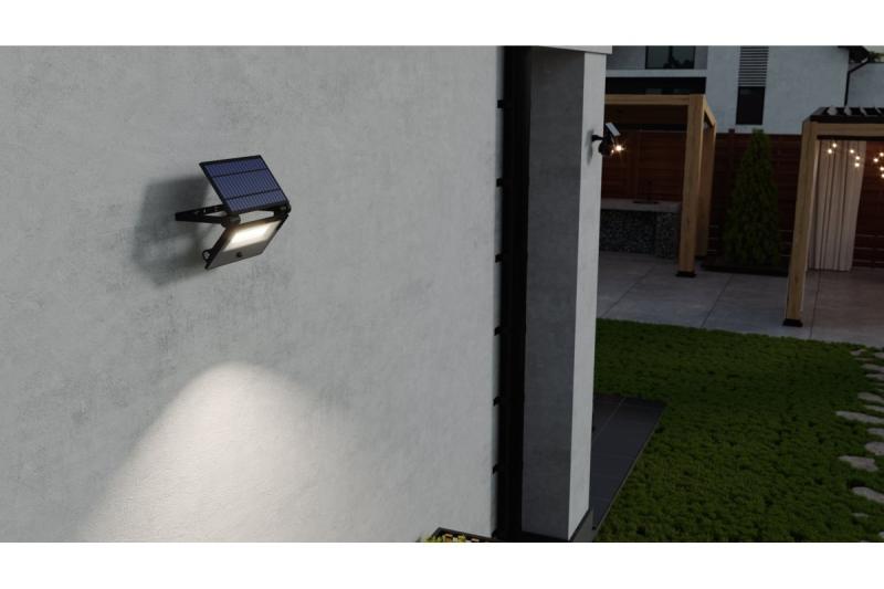 Flutlicht LUMOS II, LED, 3000lm, 6400K, 2x2600mAh austauschbar, IP65, schwarz