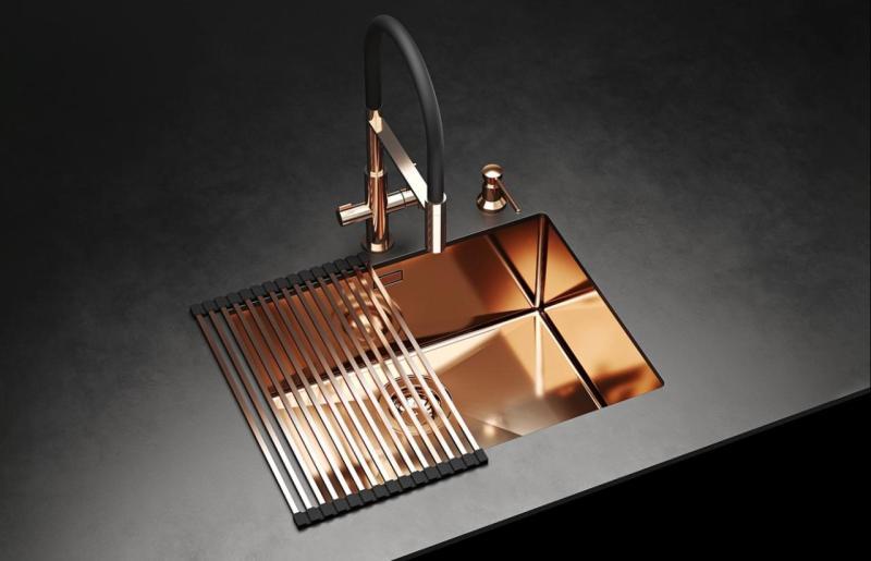 Ausmann Claridge 3-Wege Küchenarmatur mit Flexiblem Auslauf und Gefiltertem Wasser – Grau - 1208970502