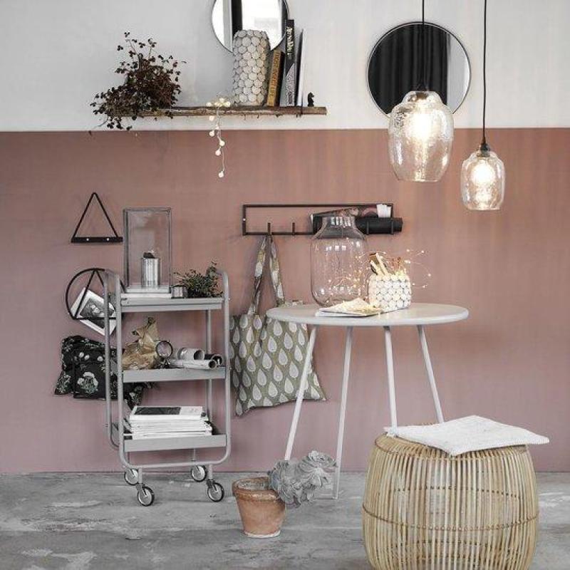 Outlet runder 40cm Spiegel Reflektion Matt Eisen/Schwarz - House Doctor für Wohnzimmer Fk0201