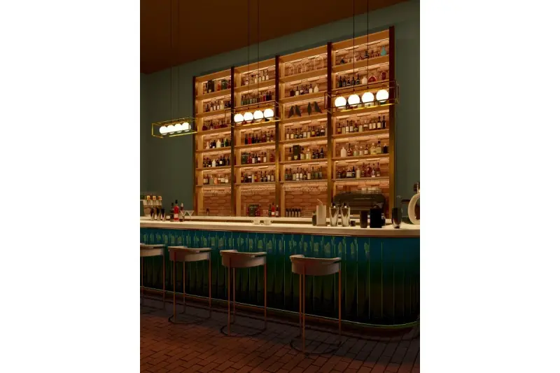 OUTLET Rahmen Beschädigt Dekor Avelin Hängelampe mit goldenem rechteckigem Rahmen Breite 80 cm 2287