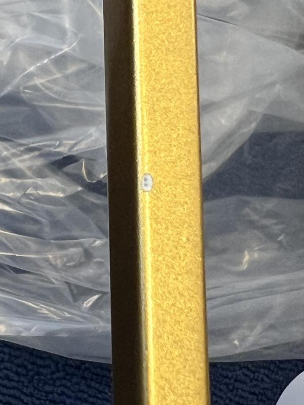 OUTLET Rahmen Beschädigt Dekor Avelin Hängelampe mit goldenem rechteckigem Rahmen Breite 80 cm 2287