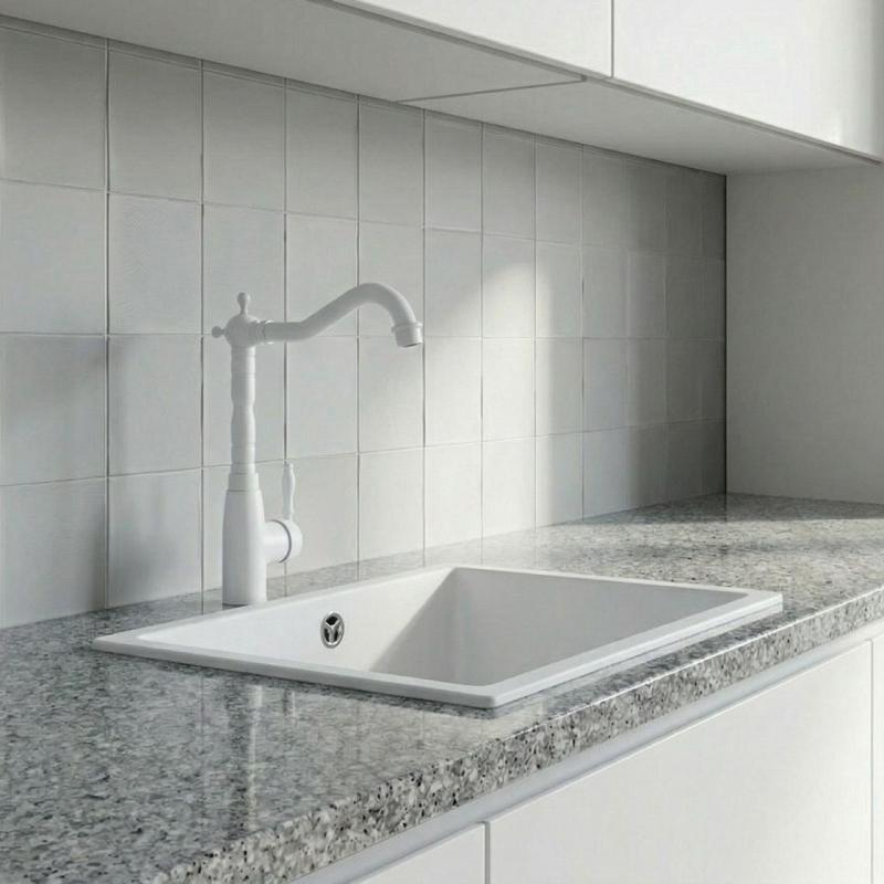 Graniteland Verve klassische nostalgische Küchenarmatur weiß 1208970653