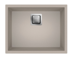 Dura Stretto Quarz Unterbau und Aufbau Spüle Sand Beige 56x44 cm 1208970767
