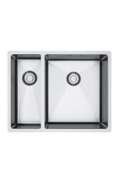 Franke Bolero Plus New R10 B2X 260-34-16 BR 1,5 Anderthalb Edelstahlspüle Flacheinbau, Unterbau und Aufbau 56x45 cm 127.0733.338