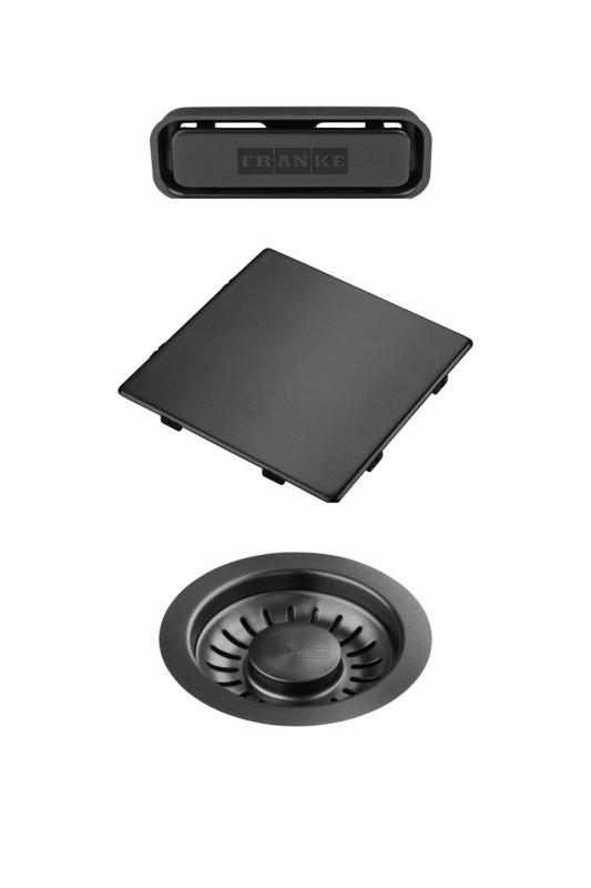 Franke Kubus 2.0 Farbset Ablaufgarnitur Gun Metal 1208970828