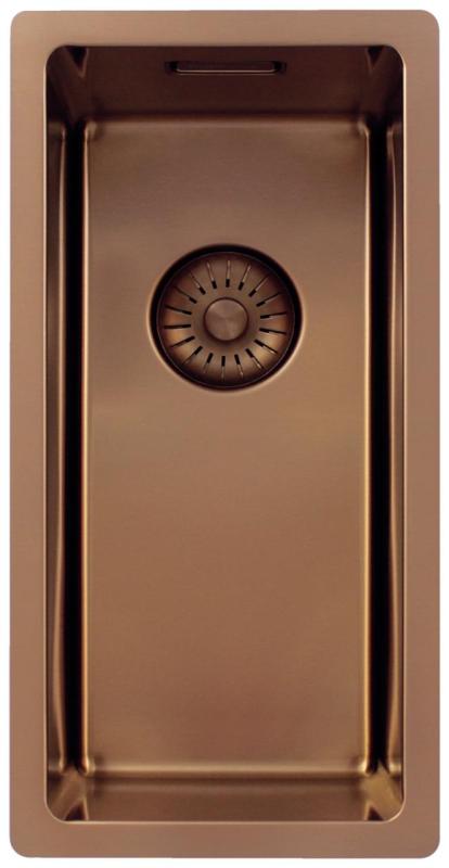 Pure.Sink Exclusivo kleiner Kupferspüle 18x40 cm 10mm Radius Unterbau, Flachbau und Aufbau PEX1840-62