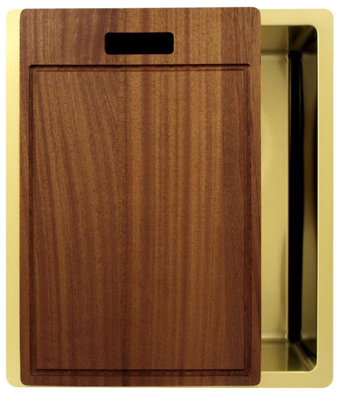 Pure.Sink Exclusivo Goldene Spüle 34x40 cm 10mm Radius Unterbau, Flachbau und Aufbau PEX3440-60