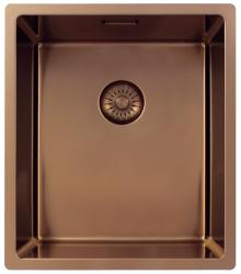 Pure.Sink Exclusivo Kupfer Spülbecken 34x40 cm 10mm Radius Unterbau, Flächenbündig und Aufbau PEX3440-62