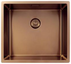 Pure.Sink Exclusivo Kupfer Spülbecken 45x40 cm 10mm Radius Unterbau, Flächenbündiger Einbau und Aufbau PEX4540-62