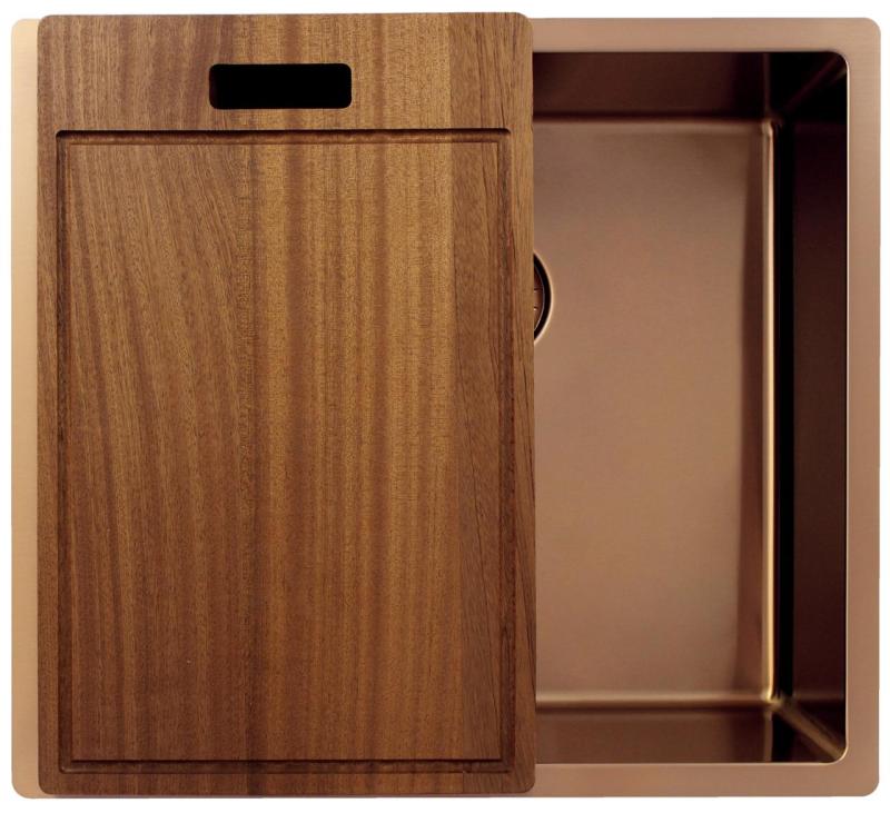 Pure.Sink Exclusivo Kupfer Spülbecken 45x40 cm 10mm Radius Unterbau, Flächenbündiger Einbau und Aufbau PEX4540-62