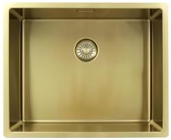Pure.Sink Exclusivo Goldene Spüle 50x40 cm 10mm Radius Unterbau, Flächenbündig und Aufbau PEX5040-60