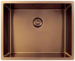 Pure.Sink Exclusivo Kupfer Spülbecken 50x40 cm 10mm Radius Unterbau, Flächenbündig und Aufbau PEX5040-62