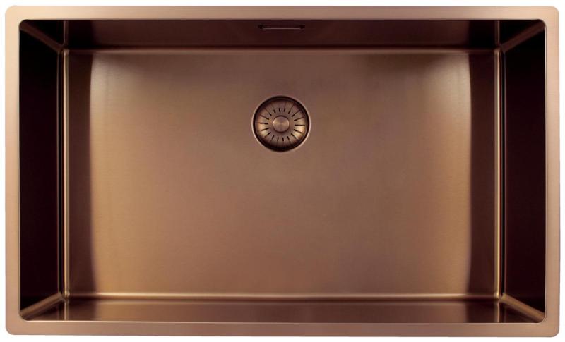 Pure.Sink Exclusivo große Kupferspüle 70x40 cm 10mm Radius Unterbau, Flacheneinbau und Aufbau PEX7040-62