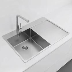 Pure.Sink Exclusivo Edelstahl Spüle mit Abtropffläche 78x52 cm Tapwing links PEX4078LT-02