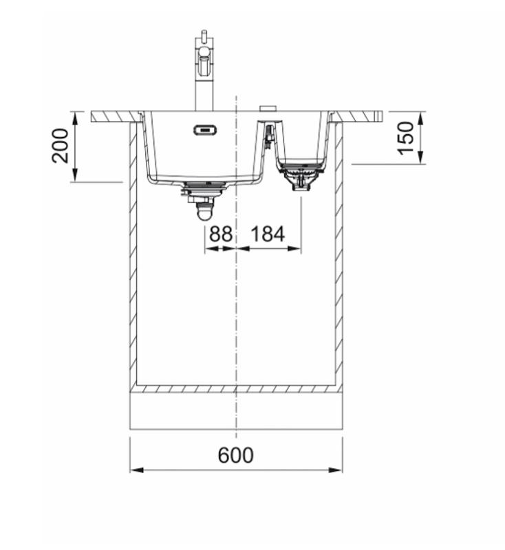 Franke Maris MRG 260-34-15 Fragranite Kaffee Sahne Spülbecken Becken Links flächenbündiger Einbau 135.0725.670