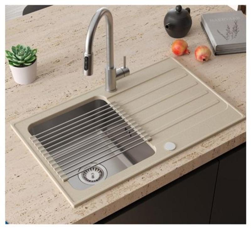 Quadri Viora Küchenmischbatterie Edelstahl 3-Wege mit einem zusätzlichen Anschluss für gefiltertes Wasser 1208971404