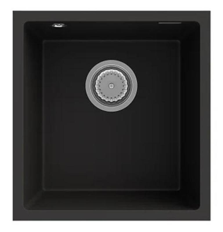 Graniteland Miniva Granit Spüle Schwarz Unterbau 385x410 mm 1208971450