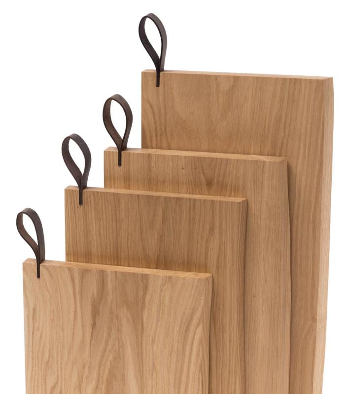 Woodsea Chop-Chop Oak L - Eichenholz Schneidebrett 40x24cm mit Ledergriff 1208971541