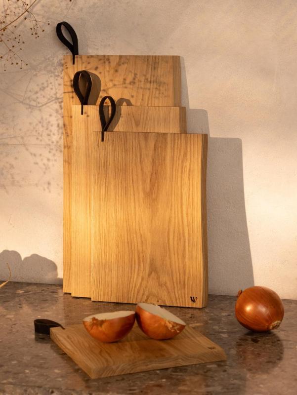 Woodsea Chop-Chop Oak XL - Eichenholz Schneidebrett 50x24cm mit Ledergriff 1208971542