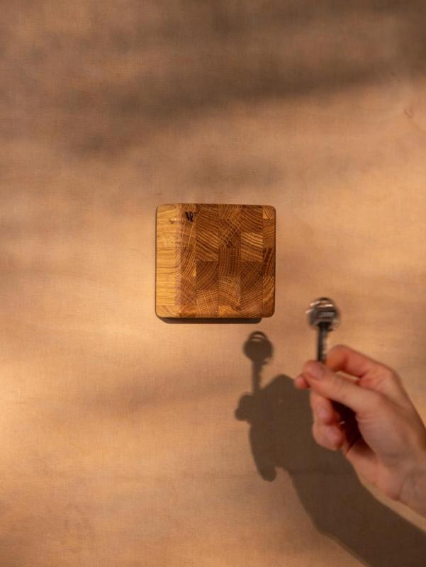 Woodsea End Grain Oak - Eichenholz Schlüsselhalter 9x9 cm 1208971600