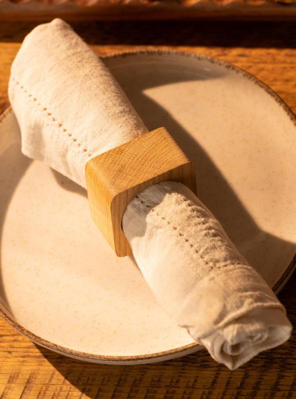 Woodsea Serviettenring Walnuss - Walnussholz Serviettenring 5x5 cm 2 Stück 1208971654