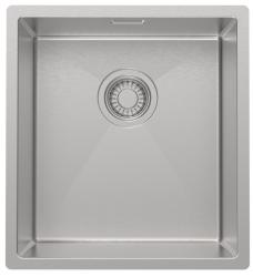 Pure.Sink Luxion Edelstahlspüle 36 x 40 cm Unterbau, flach eingebaut und aufgesetzt PLX3640-02