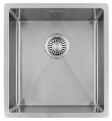 Pure.Sink Luxion Edelstahlspüle 36 x 40 cm Unterbau, flach eingebaut und Aufsatz  PLX3640-02