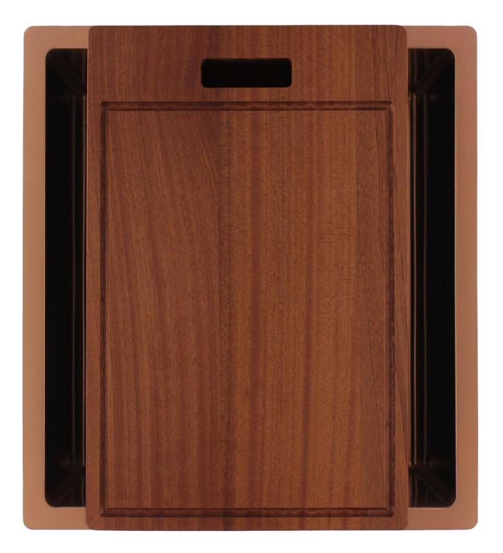 Pure.Sink Luxion Kupferne Spüle 36 x 40 cm Unterbau, flach eingebaut und aufgesetzt PLX3640-62