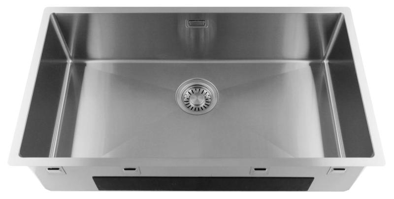 Pure.Sink Luxion Große Edelstahlspüle 74 x 40 cm Unterbau, flächenbündiger Einbau und Aufsatz PLX7440-02