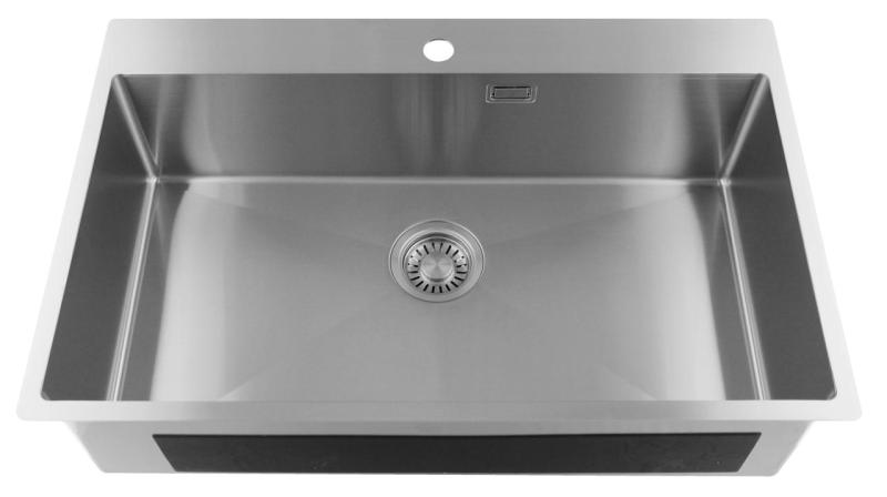 Pure.Sink Luxion Große Edelstahlspüle 78 x 50 cm Tapwing mit Lochbank PLX7850T-02