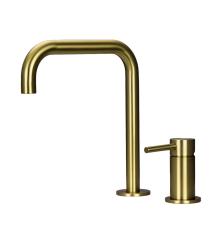 Pure.Sink Luxion 2-Loch-Küchenarmatur in Gold mit U-Auslauf PLX2HU-60
