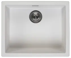 Ausmann Faser weißes Spülbecken 50x40cm Unterbau, Aufbau und Flachbau mit automatischem Gun-Metal-Plug 1208971902
