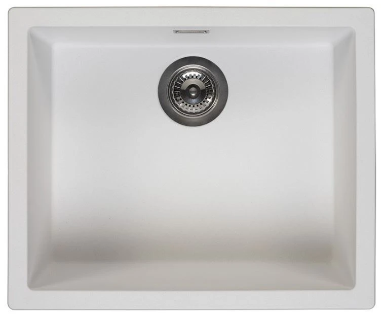 Ausmann Faser weißes Spülbecken 50x40cm Unterbau, Aufbau und Flachbau mit automatischem Gun-Metal-Plug 1208971902