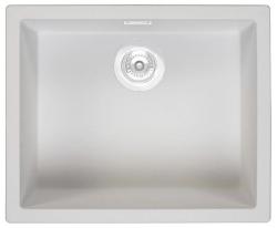 Ausmann Fiber weißes Spülbecken 50x40cm Unterbau, Aufbau und Flächenmontage mit automatischem weißen Stecker 1208971903