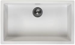 Ausmann Faser weiß großes Spülbecken 70x40cm Unterbau, Aufbau und flächenbündiger Einbau mit automatischem Edelstahl-Stöpsel 1208971904