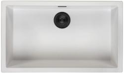 Ausmann Faser weißes großes Spülbecken 70x40cm Unterbau, Oberbau und flächenbündiger Einbau mit automatischem schwarzen Stecker 1208971905