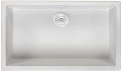 Ausmann Faser weißes großes Spülbecken 70x40cm Unterbau, Aufbau und flächenbündiger Einbau mit automatischem weißem Stecker 1208971909