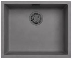 Ausmann Faserbeton graue Spülbecken 50x40cm Unterbau, Aufbau und Flachbau mit automatischem Gun-Metal-Stecker 1208971919