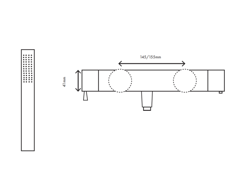 MURO TUA Duschmischer mit Duschgarnitur Chrom M1.B1.CR
