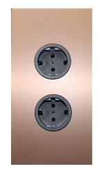 Indux Corner Energie-Säule mit 2 Steckdosen, Schutzkontakt, Kupfer 1208972279