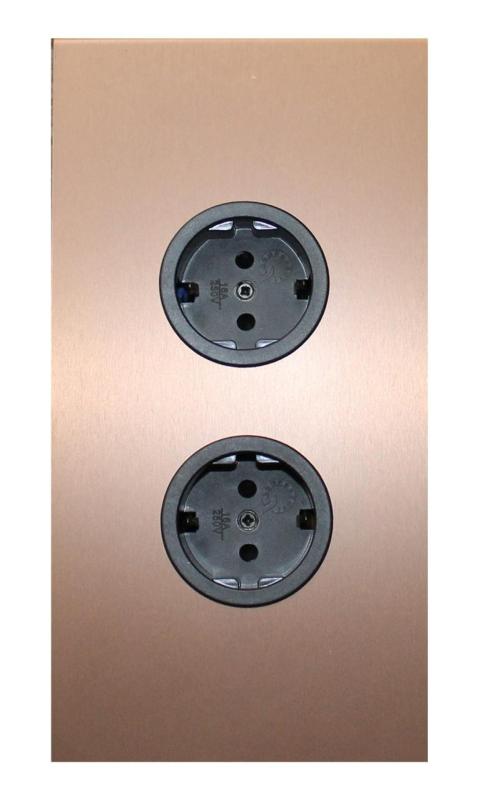 Indux Corner Energie-Säule mit 2 Steckdosen, Schutzkontakt, Kupfer 1208972279