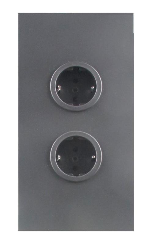 Indux Corner Energie-Säule mit 2 Steckdosen Randaarde Gun metal 1208972281