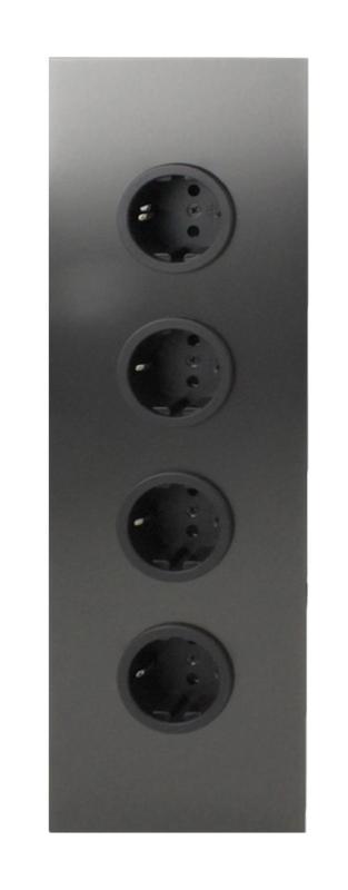 Indux Corner Energie-Säule mit 4 Steckdosen Randaarde Gun metal 1208972290