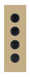 Indux Corner Energie-Säule mit 4 Steckdosen Randaarde Gold 1208972292