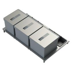 Indux Sort Abfallsystem 3-fach Handbetätigung für Ausziehschubladen 1208972320